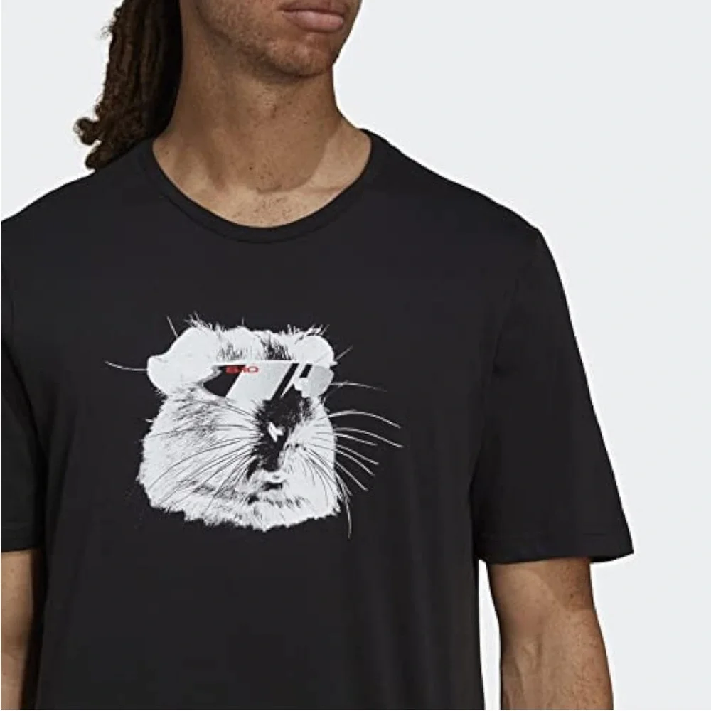 NWT Adidas Black Graphic T-Shirt - Size XL - Picture 2 of 9